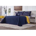 Ver imagem 3 de kit cobre leito astronauta casal queen 7 pçs azul e amarelo
