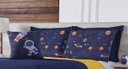 Ver imagem 4 de kit cobre leito astronauta casal queen 7 pçs azul e amarelo
