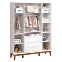 Ver imagem 6 de Berço Americano New Classic com Cômoda Classic e Guarda Roupa Classic Elfe Branco Acetinado com Pés