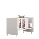 Ver imagem 1 de Berço Infantil com Colchão Doce Sonho 3540 com Rodizios Branco Qmovi Probel