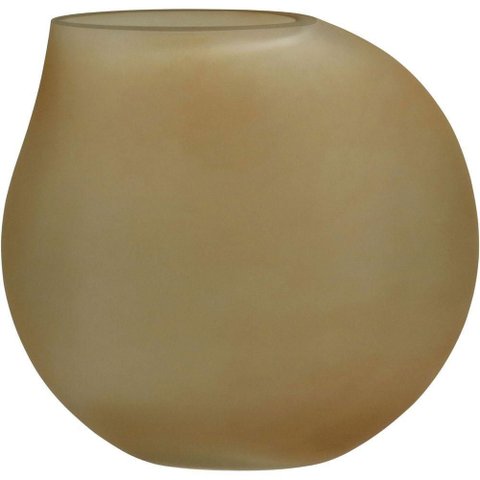 Vaso Decorativo Enfeite Casa Gota Home&co Vidro 29x12x30cm Âmbar