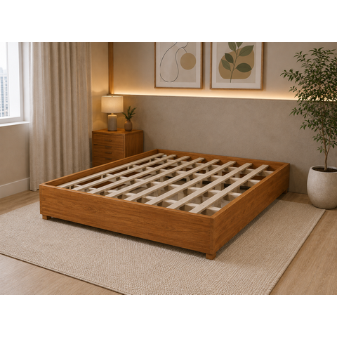 Base Cama Box Casal Imperatriz Com Pés Mel Viero