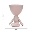 Ver imagem 2 de Vaso Decorativo Bob Robert Plant Rosa 14,5x11x10 cm - D’Rossi