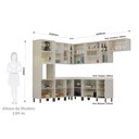 Ver imagem 2 de Cozinha Modulada Completa 10 Peças com Tampo Art Luciane Móveis
