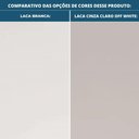 Ver imagem 4 de Rack Veneza Univ Extensível 164 Cm a 300 Cm Laca Cinza Claro Off White Acetinada