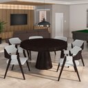 Ver mais imagens de Conjunto Mesa de Jogos Carteado Bellagio Tampo Reversível Verde e 6 Cadeiras Madeira Poker Base Cone