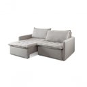 Ver imagem 1 de Sofá Retrátil Cama Califórnia para Sala Cor:linho Cinza Claro 101