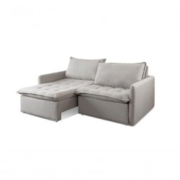Sofá Retrátil Cama Califórnia para Sala Cor:linho Cinza Claro 101 - 1 Sofá Retrátil Cama Califórnia para Sala Cor:linho Cinza Claro 101 - 1