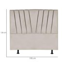 Ver imagem 2 de Cabeceira Estofada Cama Box King 195 Cm Ariel Linho Bege