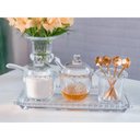 Ver imagem 3 de Kit Porta Colher + 4 Colheres Café | Chá Coração Dourado