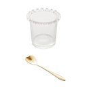 Ver imagem 1 de Kit Porta Colher + 4 Colheres Café | Chá Coração Dourado