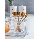 Ver imagem 2 de Kit Porta Colher + 4 Colheres Café | Chá Coração Dourado