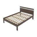Ver imagem 4 de Cama de Casal para Colchão 1,38m Nogal/branco Cm8009 Tecno Mobili