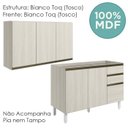 Ver imagem 4 de Armario Aereo Balcao Pia 120 Cm Mdf Kali Bianco Toq Bianco Toq Nicioli