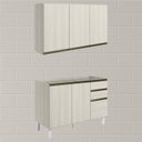 Ver imagem 2 de Armario Aereo Balcao Pia 120 Cm Mdf Kali Bianco Toq Bianco Toq Nicioli