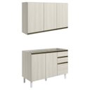 Ver imagem 1 de Armario Aereo Balcao Pia 120 Cm Mdf Kali Bianco Toq Bianco Toq Nicioli