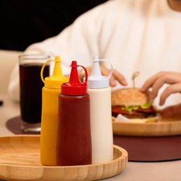 Kit 48 Bisnagas Molhos 400ml Restaurante Ketchup Mostarda Maionese Plasvale Bar - 2