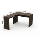Ver imagem 3 de Escrivaninha em L Mesa de Escritório 150x120cm Studio Nogueira Marrom/Lamina