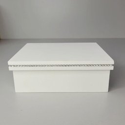 Caixa Personalizada com Strass 100% Mdf (20x16x7,5) Branco - 5