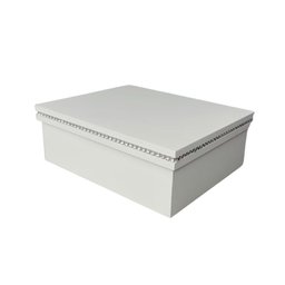 Caixa Personalizada com Strass 100% Mdf (20x16x7,5) Branco - 1