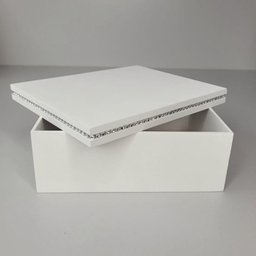 Caixa Personalizada com Strass 100% Mdf (20x16x7,5) Branco - 4