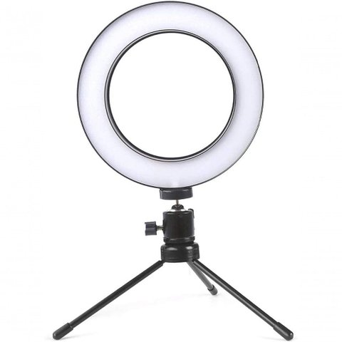 Ring Light 16cm Led Bicolor Dimmer C/tripé Blog Make Up I20