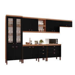 Cozinha Completa Modulada Tuboarte Ágata 100% MDF com 2 Balcões 11 Portas e 6 Gavetas - 4