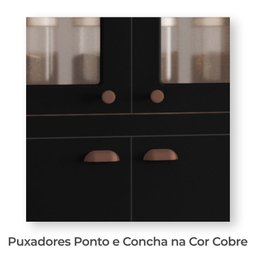 Cozinha Completa Modulada Tuboarte Ágata 100% MDF com 2 Balcões 11 Portas e 6 Gavetas - 5
