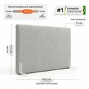 Ver imagem 4 de Cabeceira para Cama Box King Size Mirella 195cm Moderna com Frame Bouclê Cinza Claro - Desk Design