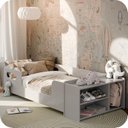 Ver imagem 5 de Mini Cama Infantil Montessoriana Aconchego com Nicho Cinza