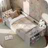 Mini Cama Infantil Montessoriana Aconchego com Nicho:cinza - 3