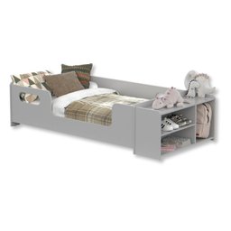Mini Cama Infantil Montessoriana Aconchego com Nicho:cinza - 2