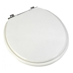 Assento Sanitário Convencional MDF Branco Oval Sicmol