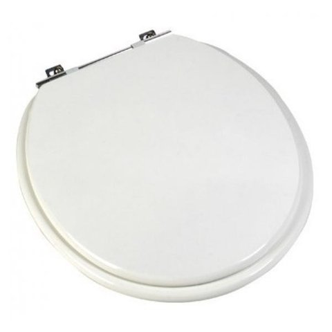 Assento Sanitário Convencional MDF Branco Oval Sicmol