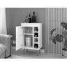 Aparador Buffet Adega Madri com Porta Pés Palito Retrô - Off White/freijó - 3