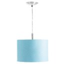 Ver imagem 2 de Lustre Cúpula Pendente Dome Estampado Azul Bolinha
