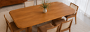 Ver imagem 4 de Mesa de Jantar Retangular com Tampo em Formato de Barril 90x160cm