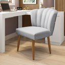 Ver imagem 1 de Cadeira Pétala Liberty Móveis Cinza Estofado Veludo Retrô para Penteadeira