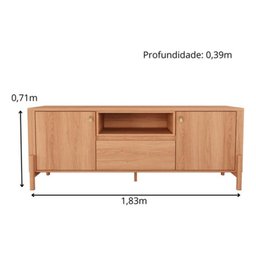 Rack Bancada para Tv Sala de Estar Gliss Lukaliam:jequitiba - 7