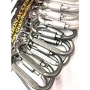 Ver imagem 3 de Kit 12 Chaveiro Mosquetão 3016 Metal Alumínio Fumê