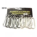 Ver imagem 1 de Kit 12 Chaveiro Mosquetão 3016 Metal Alumínio Fumê