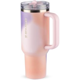Copo com Canudo Stanley Quencher Protour 1.18l Anti Vazamento - Rose Costal Motion - 2