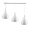 Lustre Pendente Gota Triplo Base Retangular Branco - 2