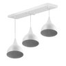 Lustre Pendente Gota Triplo Base Retangular Branco - 1