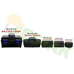Maletas Plásticas Premium Toolcase para Ferramentas Kit com 5 - 2 Maletas Plásticas Premium Toolcase para Ferramentas Kit com 5 - 2