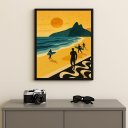 Ver imagem 2 de Quadro Arte Rio de Janeiro - Surf 33x24cm Mold Preta Vidro
