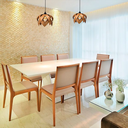 Ver imagem 4 de Luminária Pendente Madeira Natural Teto Sala Quarto Cozinha Lúpulo Médio Freijó