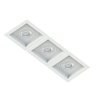 Spot Triplo Embutir Quadrado Recuado Branco para Par30 E27 - 1