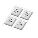 Ver imagem 1 de Spot Quadruplo Embutir Quadrado Recuado Branco para Ar111 Gu10