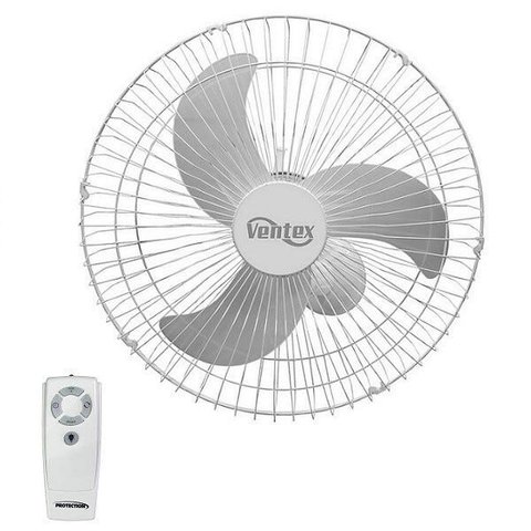 Ventilador de Parede 60cm com Controle Remoto Branco Tex6 Bivolt 210W Ventex